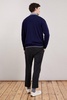 Mens Cashmere Crew Neck Sweater In Midnight Blue