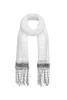 White Cashmere Handmade Knit Scarf