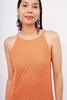 Evelien Openwork Maxi Halter Beach Dress In Orange