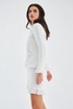 Miyoki Knitted Crop Cardigan & Shorts Matching Set In Off-White