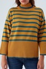 Fei High Neck Pullover Organic Cotton Knitwear Sweater - Mustard