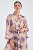 Rosa Satin Short Kimono - Dark Powder/ Purple