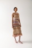 Camila Brown Multicolor Handmade Knit Dress