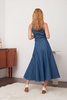 Ode Classy Blue Denim Midi Dress