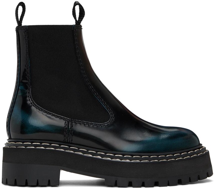 Black Lug Sole Platform Combat Boots