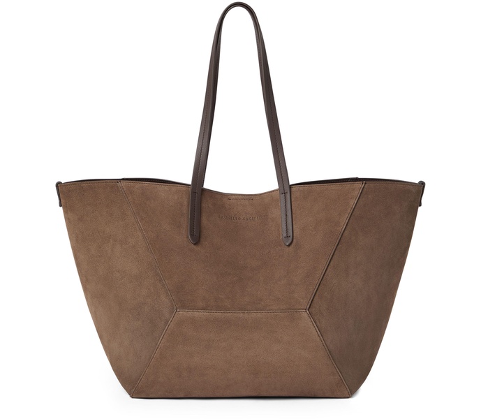 Softy Velour suede tote bag