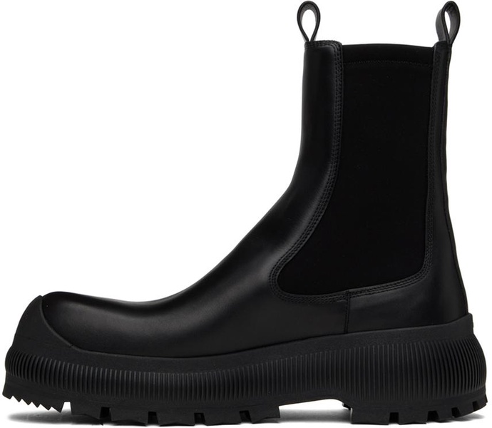 Black Leather Chelsea Boots