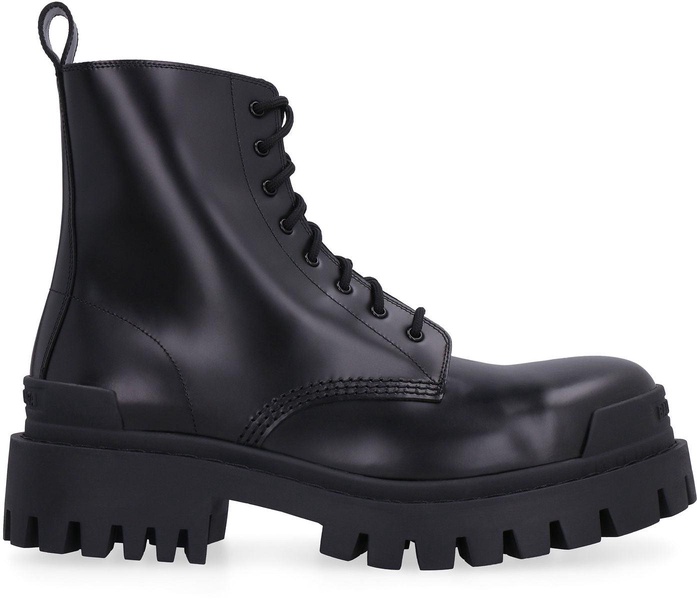 Balenciaga Strike Leather Combat Boots