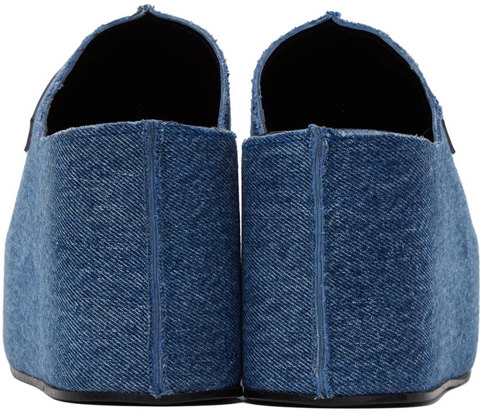 Blue Denim Branded Wedge Clogs