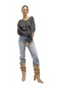 Equipment Women's Lilou V Neck Cashmere Sweater in Camel