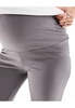 Mamalicious Maternity over the bump ribbed wide leg pants in dark gray