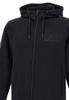 Ea7 Emporio Armani Logo-Tape Zip-Up Drawstring Hoodie