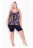 Women's Plus Size Fly Away Print Tankini Top