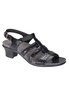 allegro heel strap sandal - wide in black croc