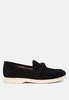 nautica suede knot detailed loafers