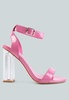 poloma chunky clear high heeled sandals