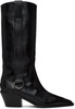 Black Painted Cowboy Tall Boots