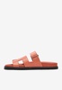 Chypre Sandals in Orange Brulee Shiny Lizard