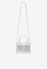 Mini Audrey Crest Buckle Top Handle Bag in Metallic Leather