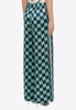 Patterned Silk Wide-Leg Pants