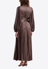 Norseman Pleated Satin Maxi Dress