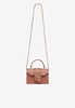 Mini Audrey Crest Buckle Top Handle Bag in Leather