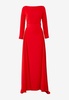 Shayla Belted Crepe Gown