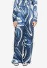 Marmo Print Wide-Leg Silk Pants