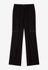 Pin-Tuck Bootcut Zip-Up Pants