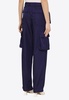 Dries Van Noten Ink Blue Nylon Cargo Trousers Women