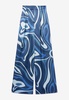 Marmo Print Wide-Leg Silk Pants