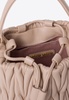 Logo Lettering Quilted Leather Bucket Bag