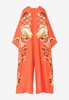 Platani Print Oversized Silk Jumpsuit