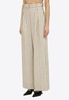 Linen-Blend Striped Pants