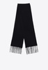 Wool and Cashmere Fringed Scarf