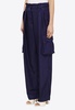 Dries Van Noten Ink Blue Nylon Cargo Trousers Women