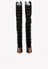 115 Lace-up Suede Leather Knee-High Boots