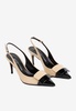 90 Two-Toned Patent Leather Slingback Pumps