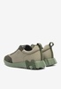 Bouncing Low-Top Sneakers in Vert Toundra Satin and Vert Foret Suede