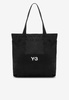 Logo Print Canvas Tote Bag