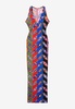 Girnandole Print V-neck Maxi Dress