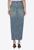 Devon Side-Slit Denim Midi Skirt