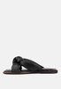 Chubs Black Puffy Strap Sliders Flat