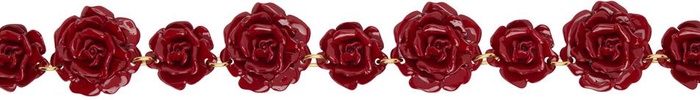 Gold & Red Rose Resin Belt