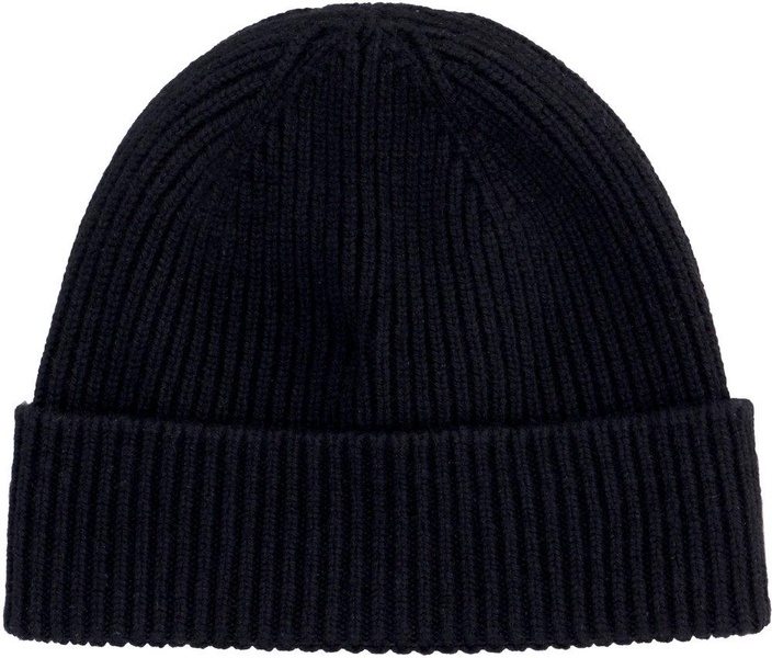 Giorgio Armani Logo Patch Ribbed Knit Beanie