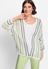 Women's Linen Blend Dolman Sleeve Open Knit Sweater