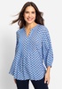 Women's 3/4 Sleeve Geo Print Tunic Blouse