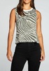 rib muscle tank in zebra print