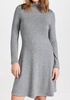 long sleeve short sweater dress in silver dust