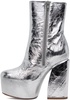 Silver Leather Boots